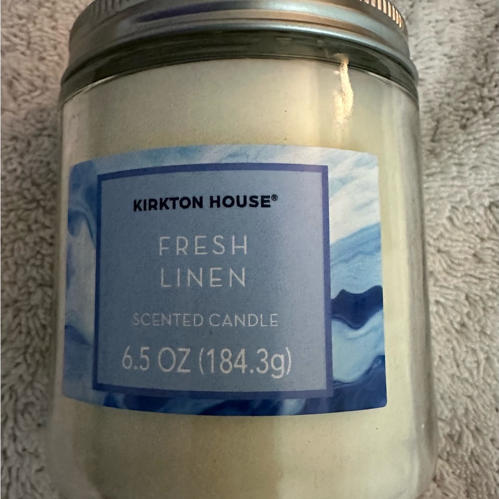Kirkton House Fresh Linen Scented Candle - White